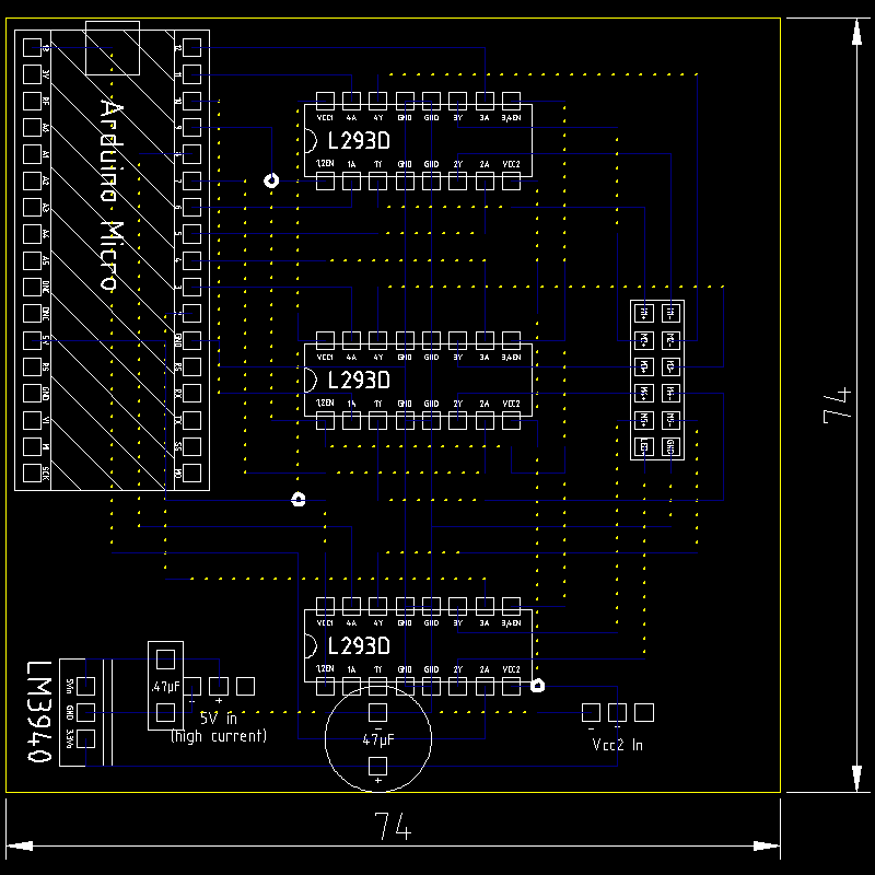 Low-res version of the Robot Arm Controller circuit board